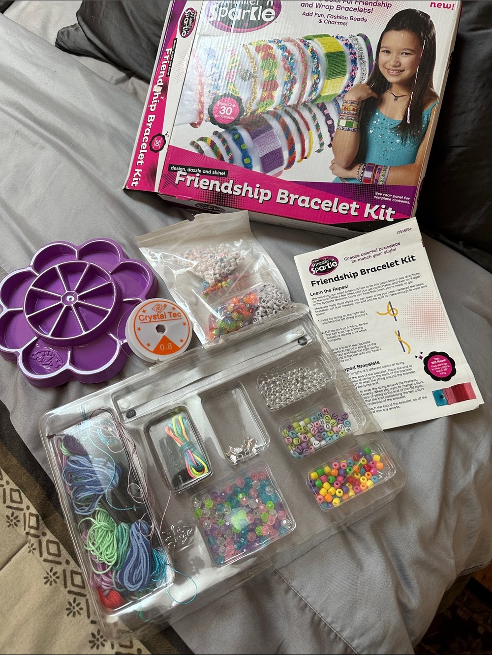 Cra-Z-Art Friendship Bracelet Kit with Colorful Beads and Strings